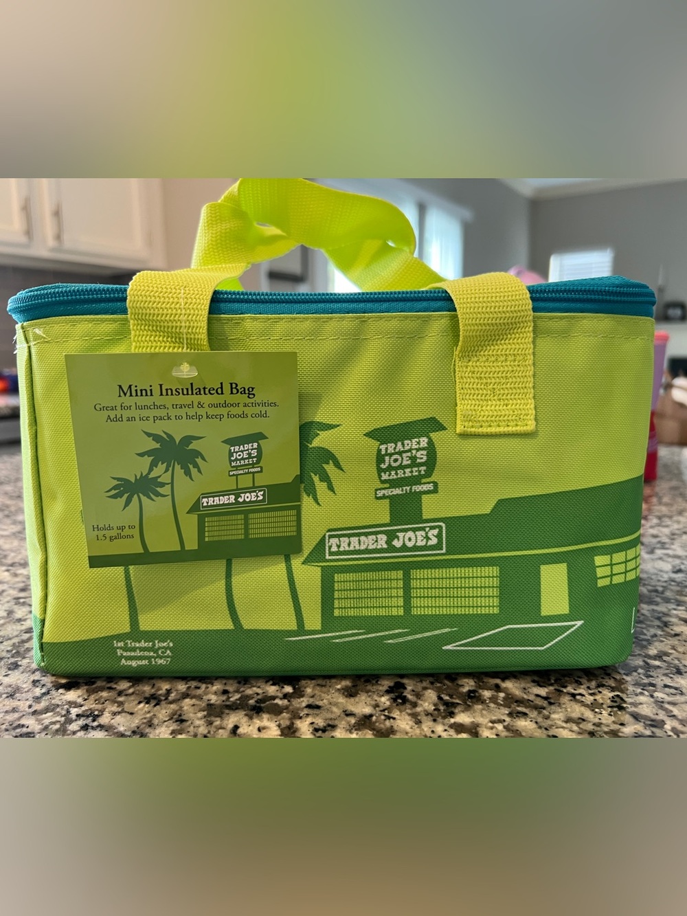Trader Joe's 2026 Lime Green Mini Cooler, insulated cooler tote NWT
